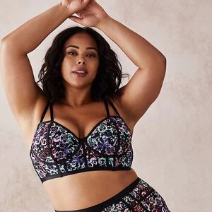 Skull & Roses Mesh Bra NWOT fr Torrid NEW